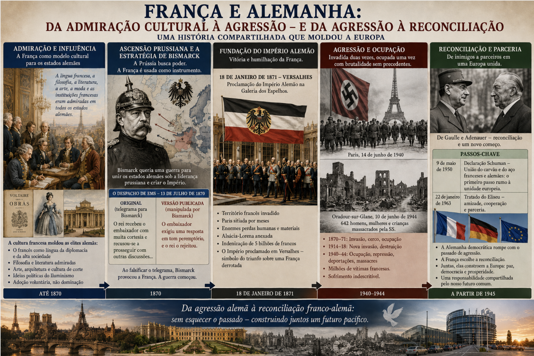 França e Alemanha: da admiração cultural à agressão – e da agressão à reconciliação